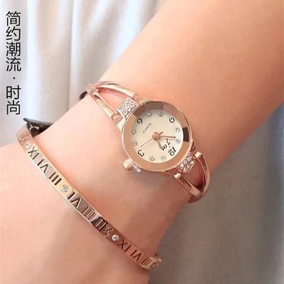 手表水鉆陶瓷韓版潮流時尚學生防水機械石英表鋼帶時裝手鏈表女表