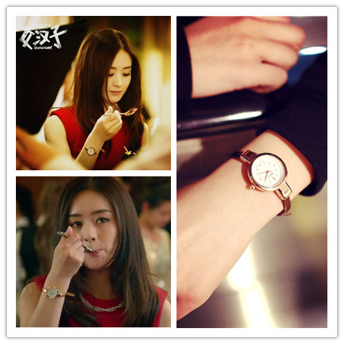 新款韓版潮流女學生時尚女漢子真愛公式同款趙麗穎手表細帶小表盤