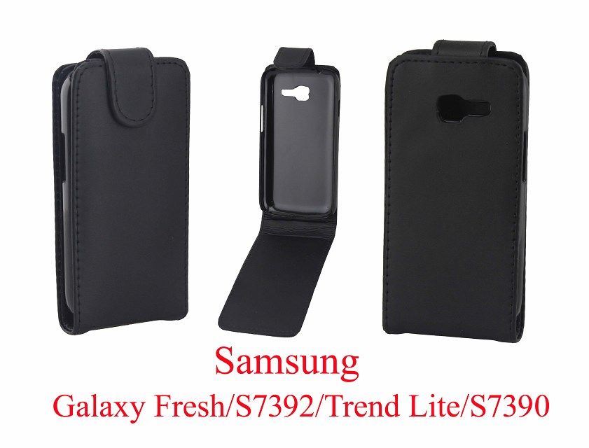 三星Galaxy Fresh手機套S7390皮套S7392普通紋上下開翻保護套外殼