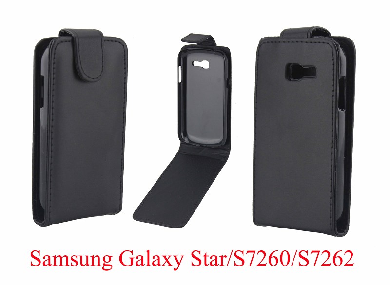 三星S7260皮套Galaxy Star手機套S7262普通紋上下開翻保護套外殼