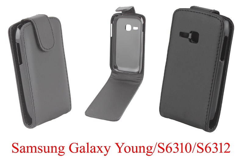 三星S6310皮套Galaxy Young手機套S6312普通紋上下開翻保護套外殼
