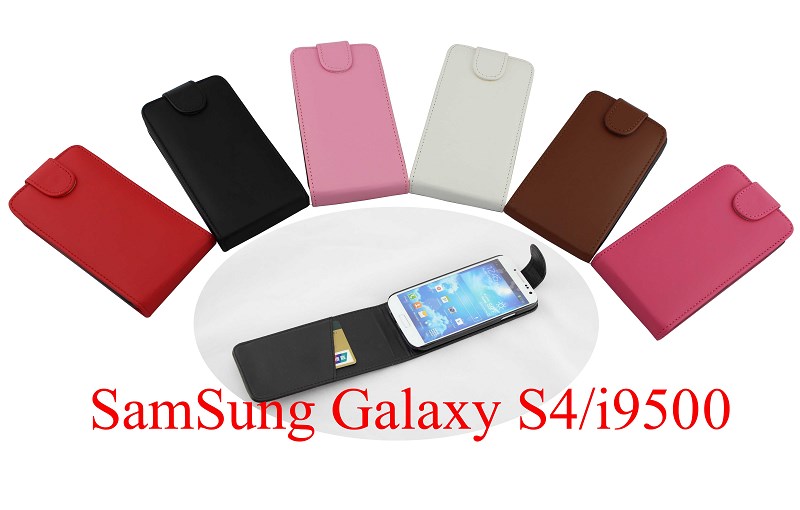 三星Galaxy S4/i9500手機套皮套上下開翻普紋插卡保護套外殼批發