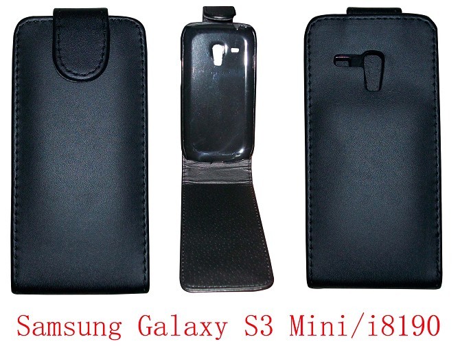 三星Galaxy S3mini/i8190皮套手機套普通紋上下開翻保護套外殼