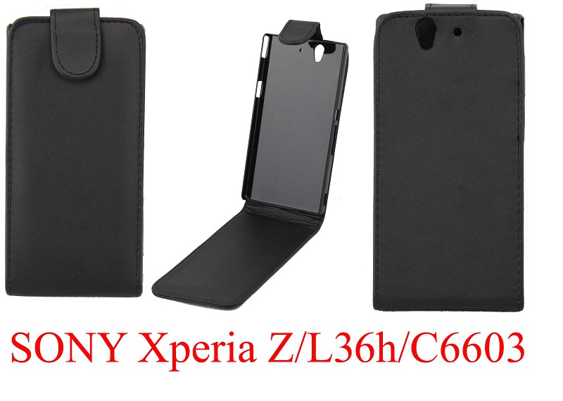 索尼Xperia Z/L36h皮套保護套C6603普通紋上下開翻手機套外殼批發
