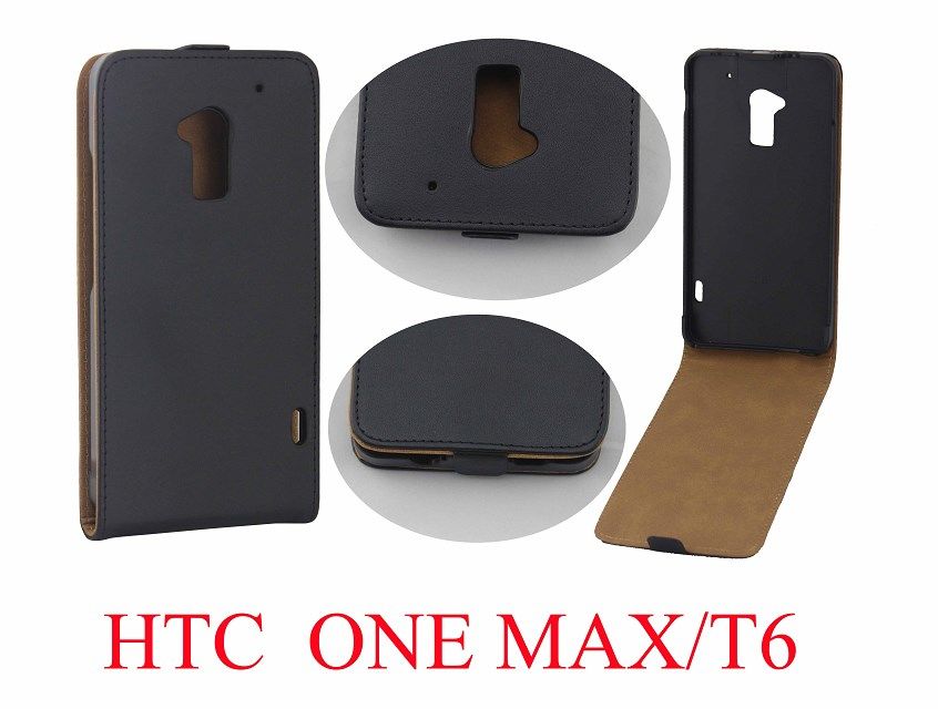 HTC One MAX韓版皮套 T6超薄手機套 上下開翻真皮保護套外殼批發