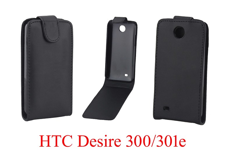 HTC 301e皮套Desire 300手機套上下開翻普通紋保護套外殼批發