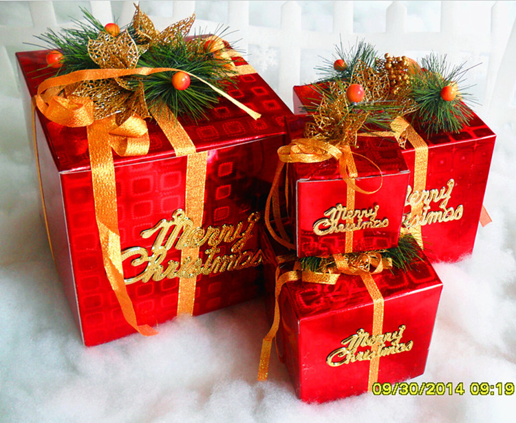 圣誕節禮盒包裝盒 圣誕禮品 禮物盒可折裝放禮物  圣誕節裝飾用品