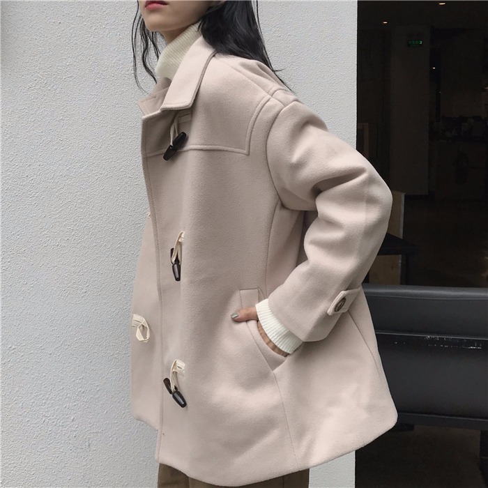 赫本大衣女小個子2018秋冬季新款韓版學生慵懶風顯瘦百搭毛呢外套