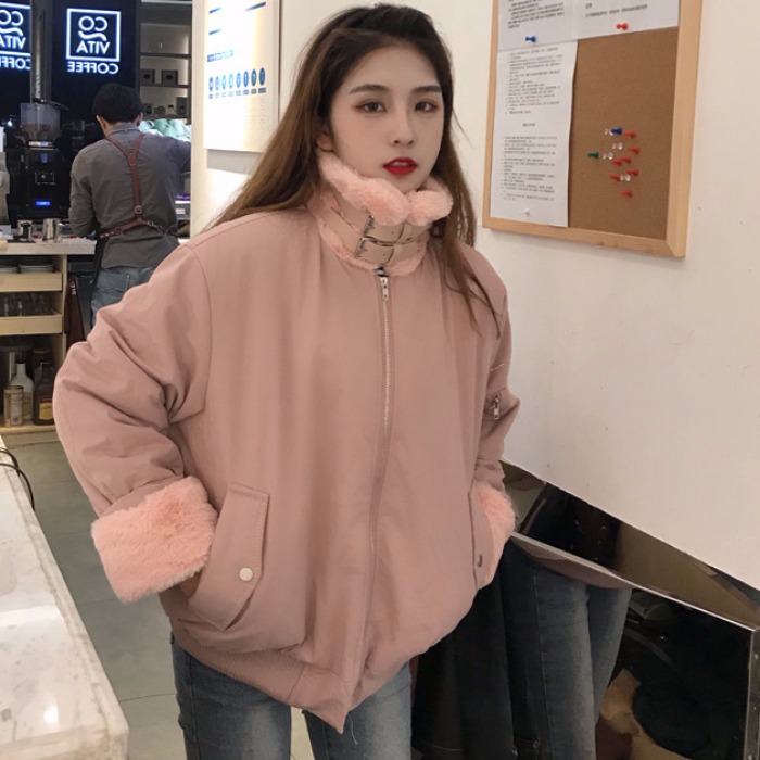 棉衣服2018新款女韓版學生寬松百搭立領加厚保暖長袖上衣外套女潮