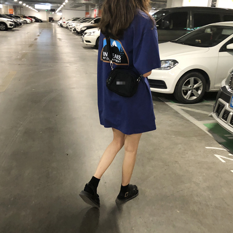 夏裝2018新款韓版女生帥氣衣服嘻哈寬松下衣失蹤酷短袖T恤街頭潮