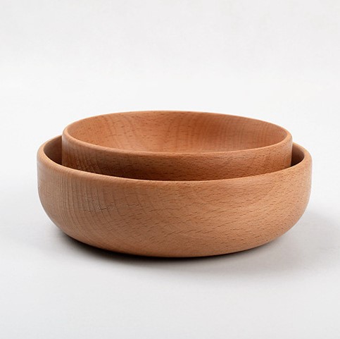 日式外貿餐具木碗櫸木制簡約風格實木無漆深碗木缽攝影用具干果碟