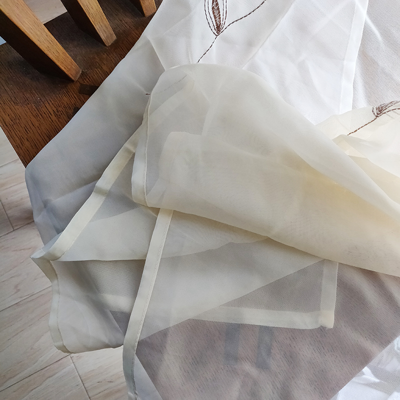 [白色莫奈]樣品處理 田園風格米白半透明窗紗窗簾單扇窗簾