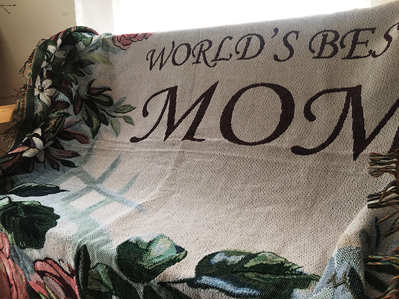 特價爆款原單出口純棉線毯子媽媽主題地毯背景壁飾掛毯沙發毯地毯