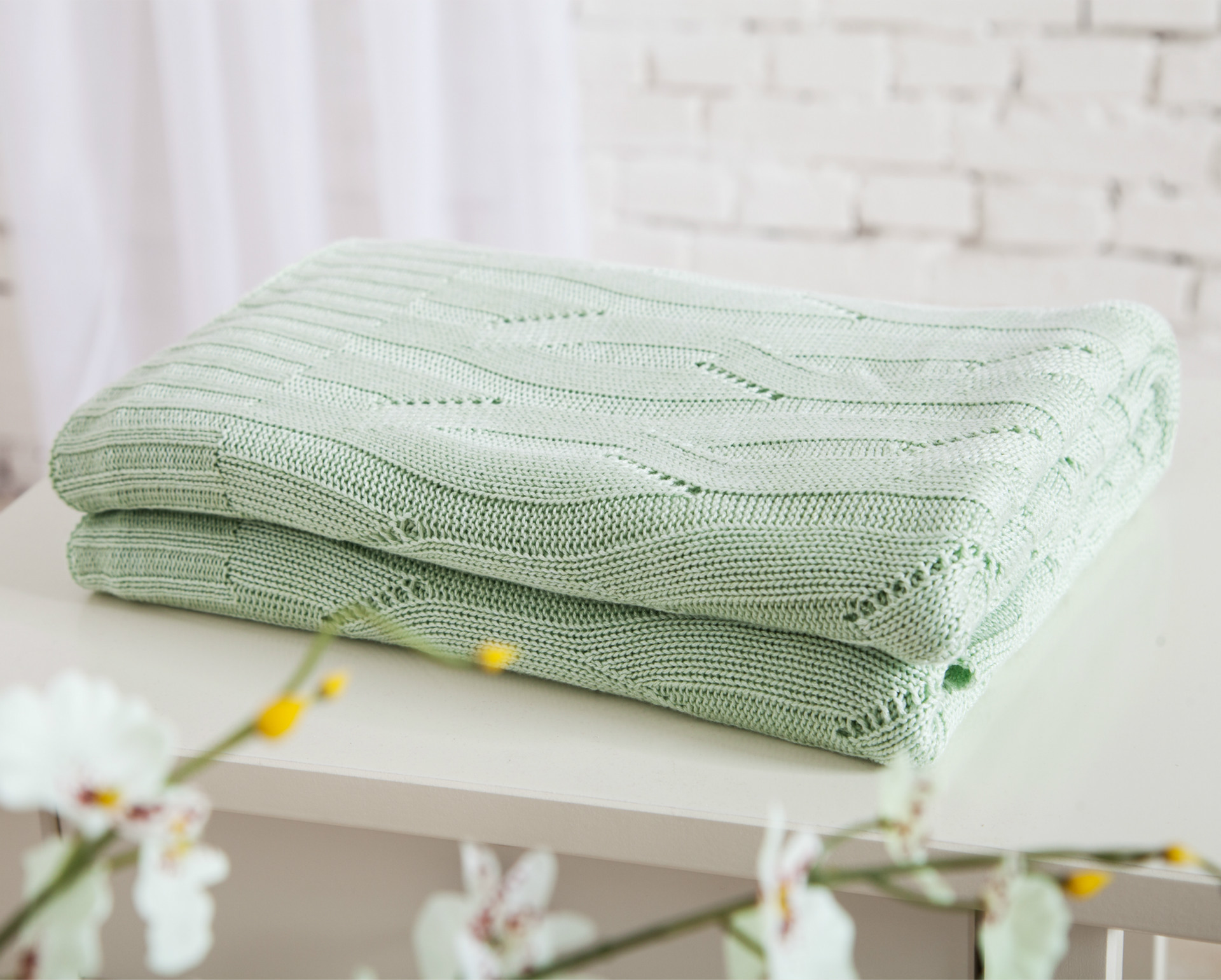 100%竹纖維針織線毯沙發蓋毯絲綢般觸感抗菌夏季優選夏被線毯