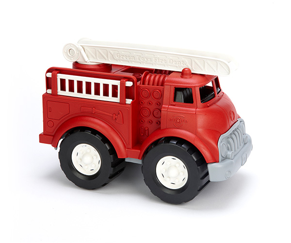 美國進口greentoys綠色環保消防車玩具兒童仿真汽車玩具開發智力