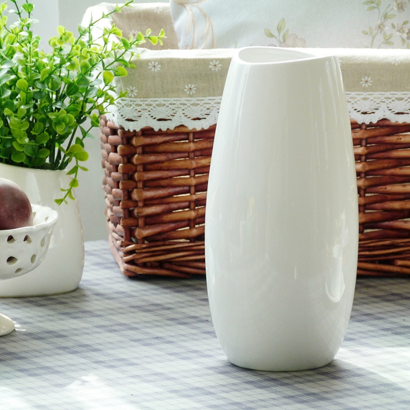 [白色莫奈]特價宜家簡約陶瓷花瓶插花擺件工藝品