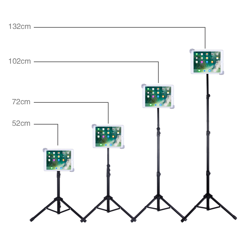 平板電腦支架懶人桌面通用蘋果ipadmini床頭air2落地折疊夾子三腳